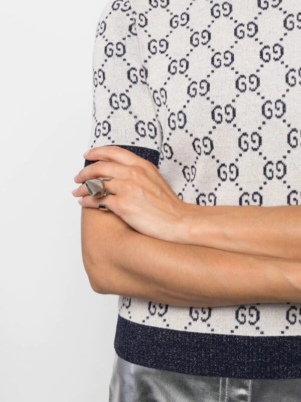 Gucci  spike-detail two-finger ring - Image 2