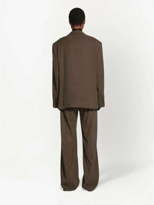 Balenciaga  wrinkled-detailing oversized blazer - Image 4