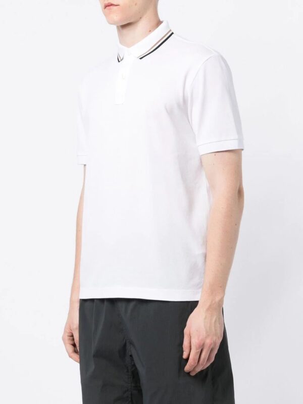 BOSS  embossed-logo cotton polo shirt - Image 3