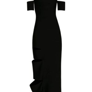 Alexander McQueen cut-out one-shoulder dress