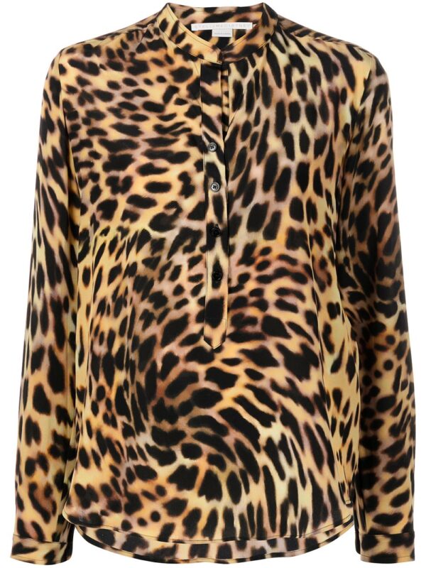Stella McCartney  cheetah print silk shirt