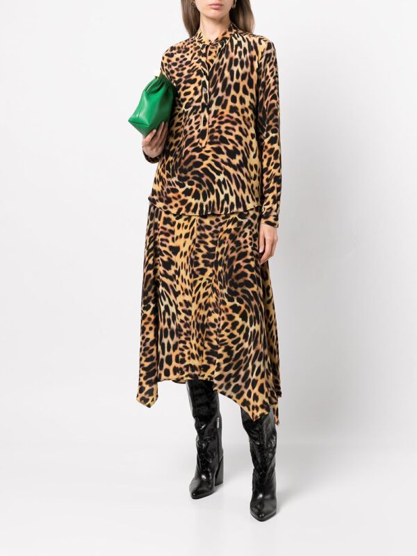 Stella McCartney  cheetah print silk shirt - Image 2