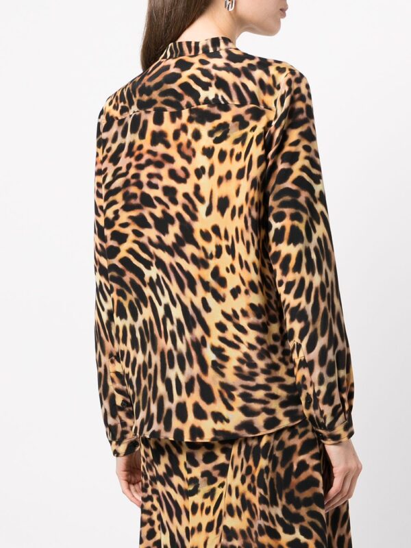 Stella McCartney  cheetah print silk shirt - Image 4