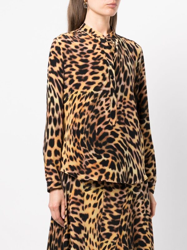 Stella McCartney  cheetah print silk shirt - Image 3