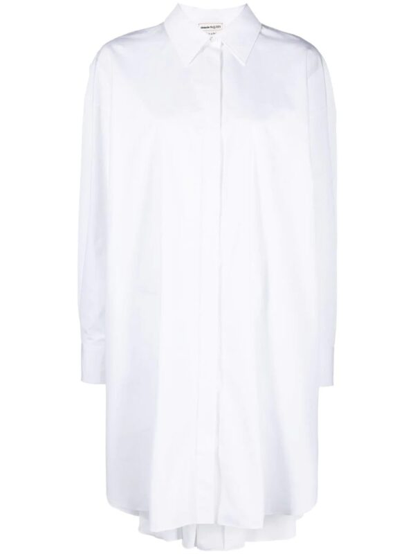 Alexander McQueen  pleated poplin shirtdress