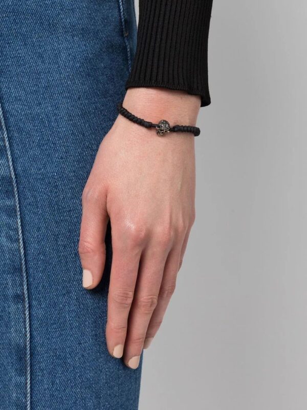Alexander McQueen  skull-charm drawstring bracelet - Image 2