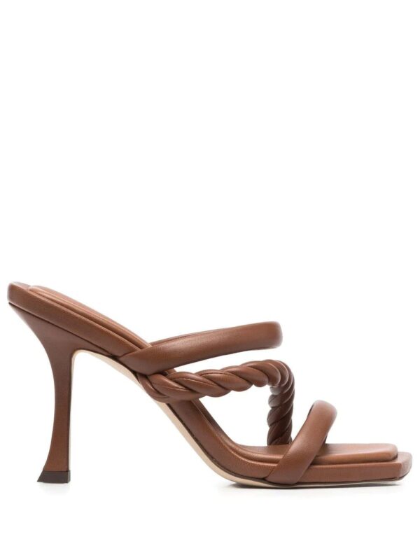 Jimmy choo  double-strap 100mm leather sandals