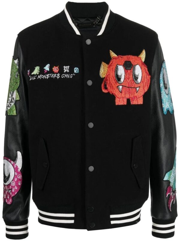 Philipp Plein  patch-detail varsity jacket