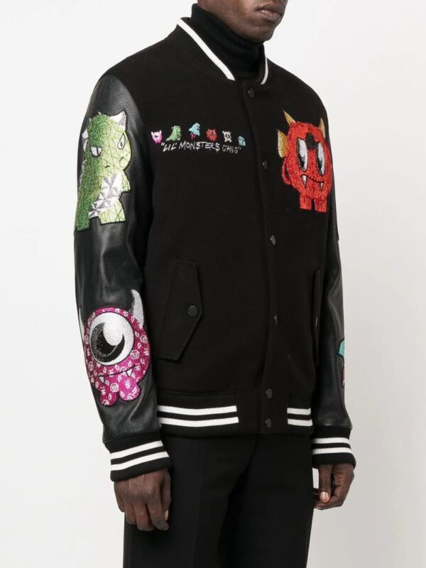 Philipp Plein  patch-detail varsity jacket - Image 4