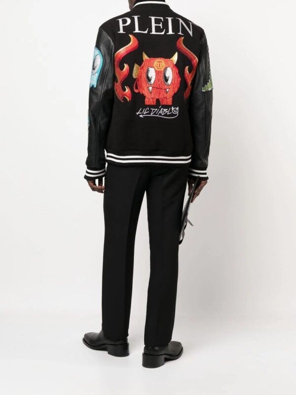 Philipp Plein  patch-detail varsity jacket - Image 2