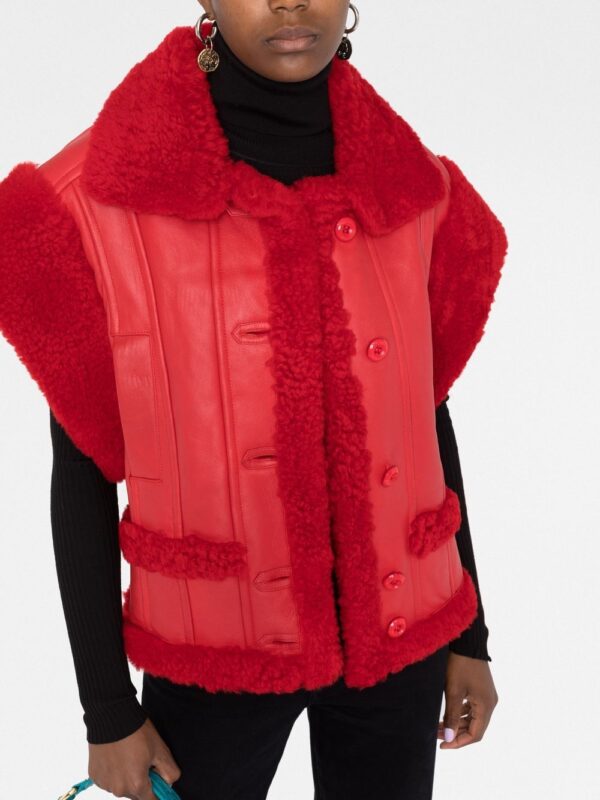Philipp Plein  Gothic Plein buttoned shearling vest - Image 3