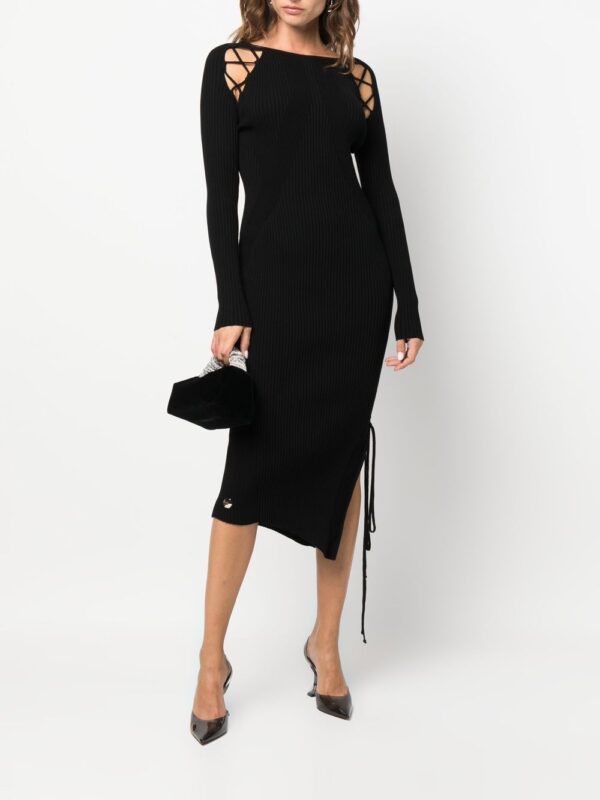 Philipp Plein lace-detail ribbed-knit dress - Image 2