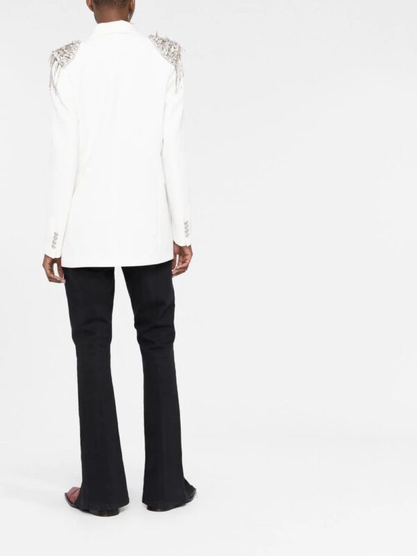 Philipp Plein  crystal-embellished double-breasted blazer - Image 4