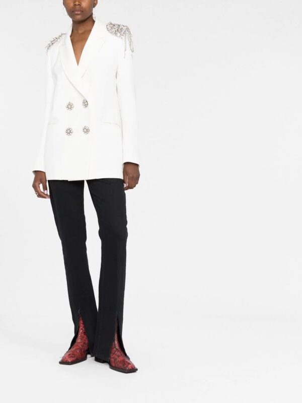 Philipp Plein  crystal-embellished double-breasted blazer - Image 2