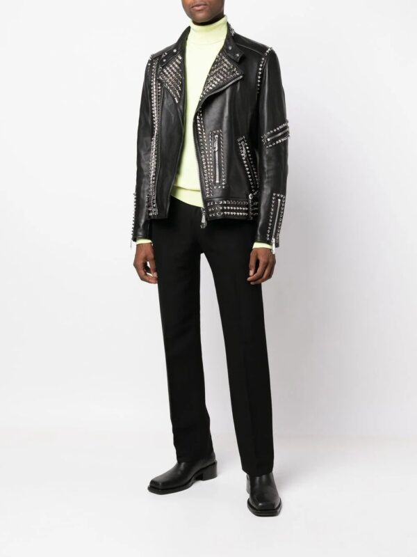 Philipp Plein  Rockstud-embellished leather biker jacket - Image 2