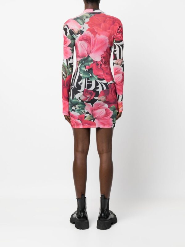 Philipp Plein logo-print semi-sheer mini dress - Image 6
