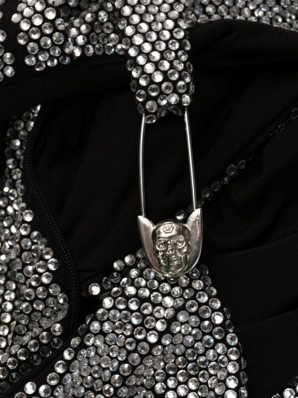 Philipp Plein crystal-embellished ruched mini dress - Image 6