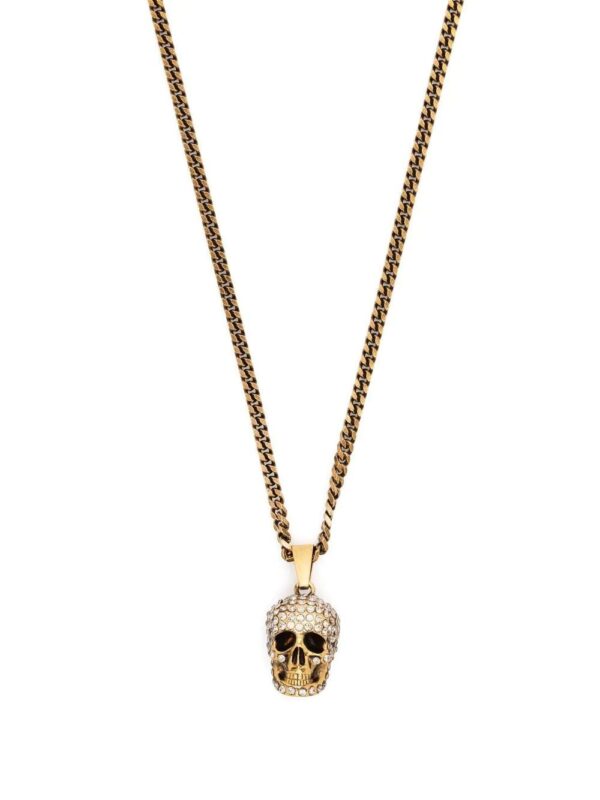Alexander McQueen  Skull embellished charm necklace