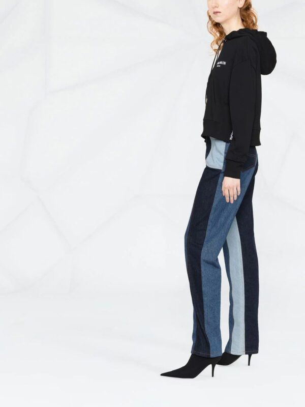 Balmain  logo print drawstring hoodie - Image 3