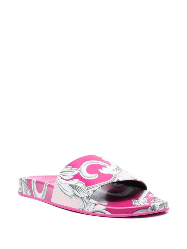 Versace  Silver Baroque pool slides - Image 2