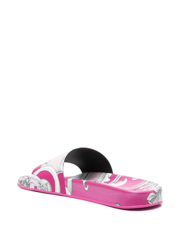 Versace  Silver Baroque pool slides - Image 3