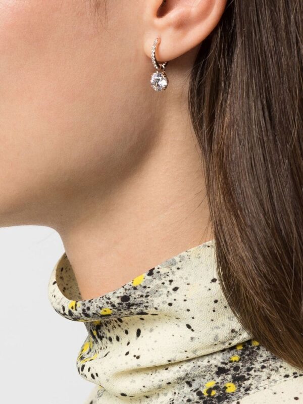 Copy of Versace  Medusa crystal-embellished huggie earrings - Image 2