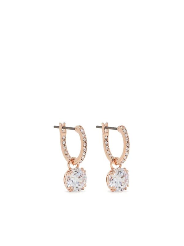 Copy of Versace  Medusa crystal-embellished huggie earrings