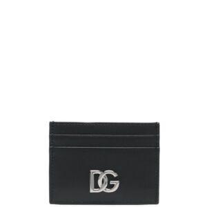 Dolce & Gabbana logo-plaque leather cardholder