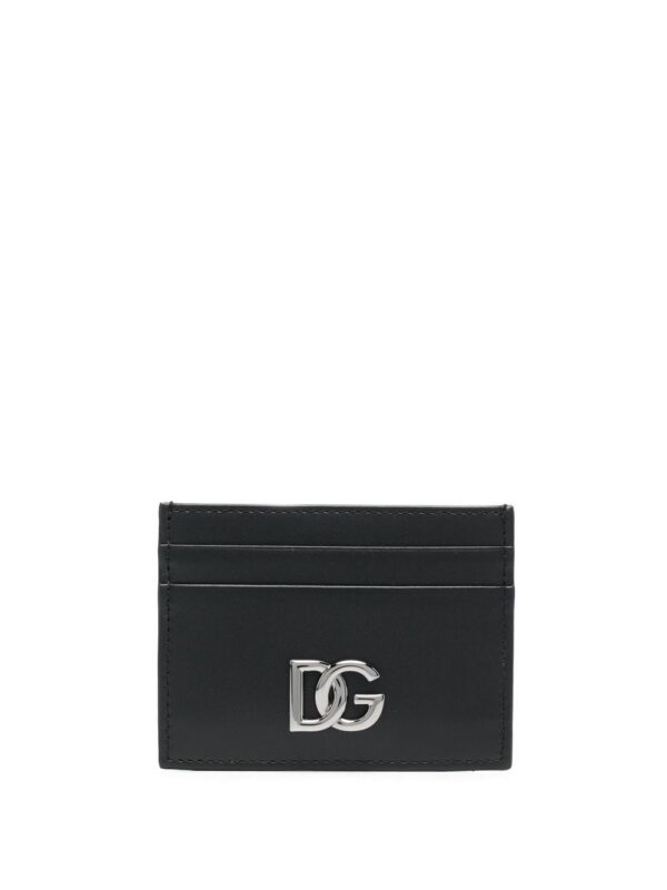 Dolce & Gabbana logo-plaque leather cardholder