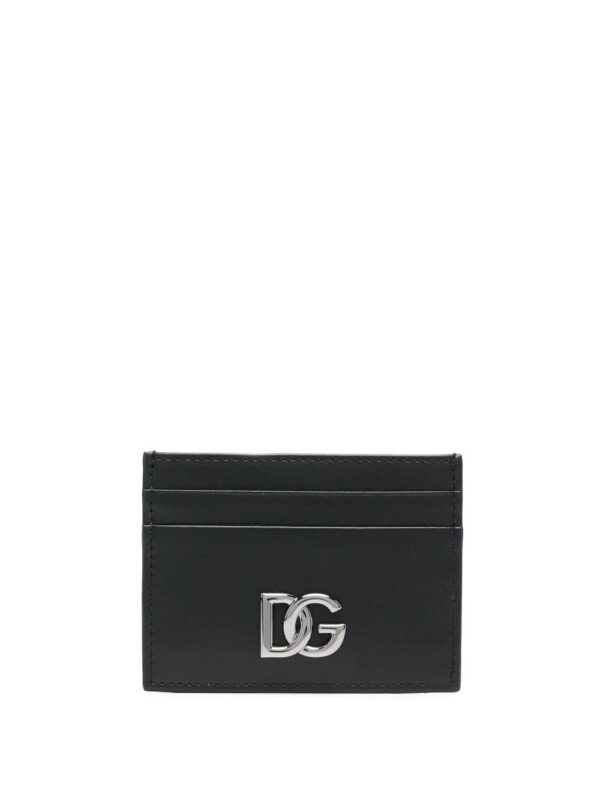 Dolce & Gabbana  logo-plaque leather cardholder