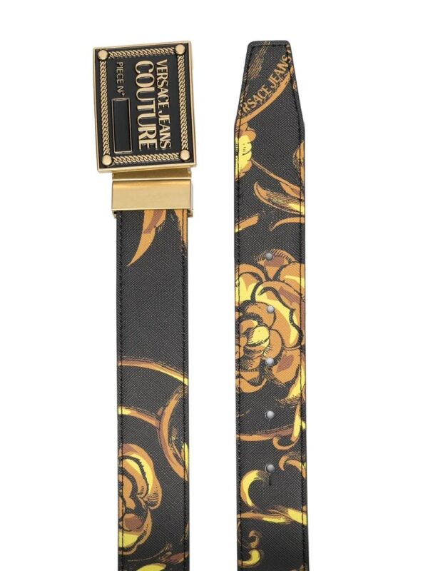 Versace baroque-pattern logo-plaque belt - Image 2