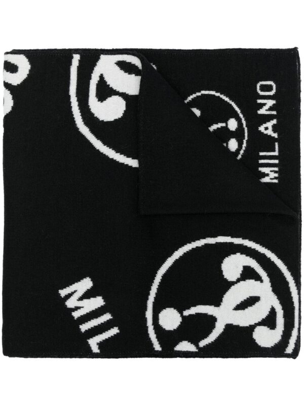 Moschino  intarsia-knit wool-blend scarf