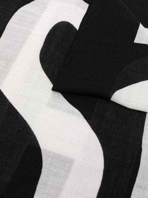 Moschino  logo-print frayed-edge scarf - Image 2