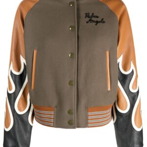 Palm Angels flame-print bomber jacket