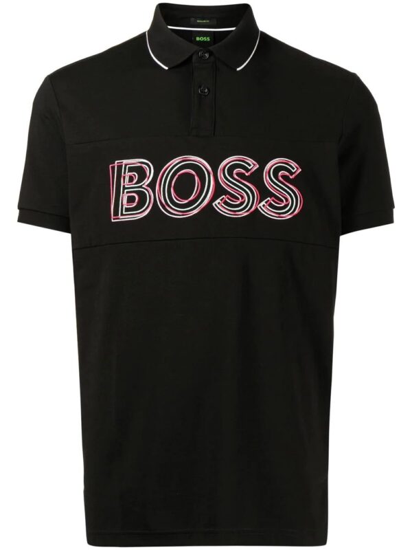 BOSS  logo-embroidered polo shirt