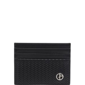 Giorgio Armani  logo-plaque woven card holder