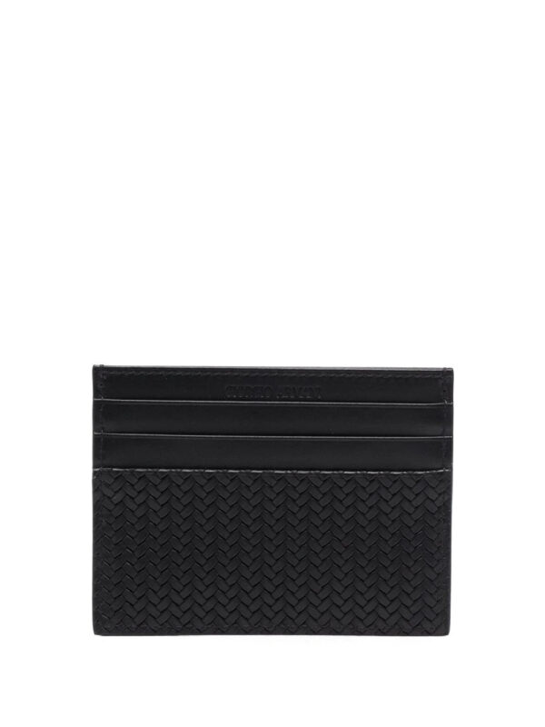 Giorgio Armani  logo-plaque woven card holder - Image 2