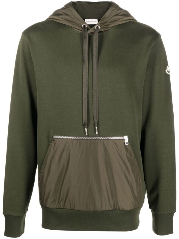 Moncler panelled cotton hoodie