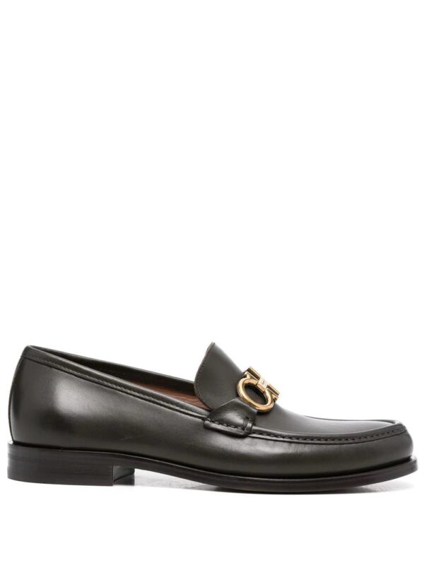 Ferragamo  gancini-buckle leather loafers