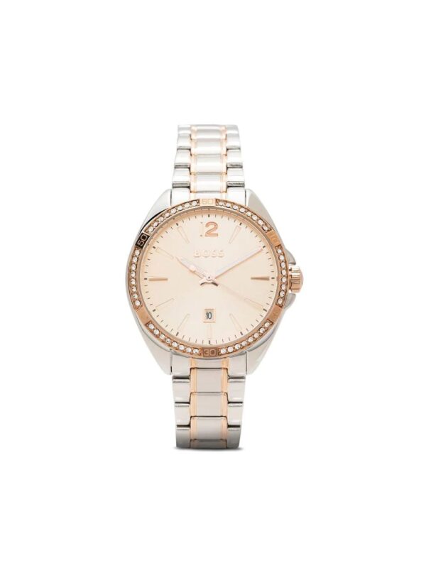 BOSS  Felina linked crystal-embellished watch