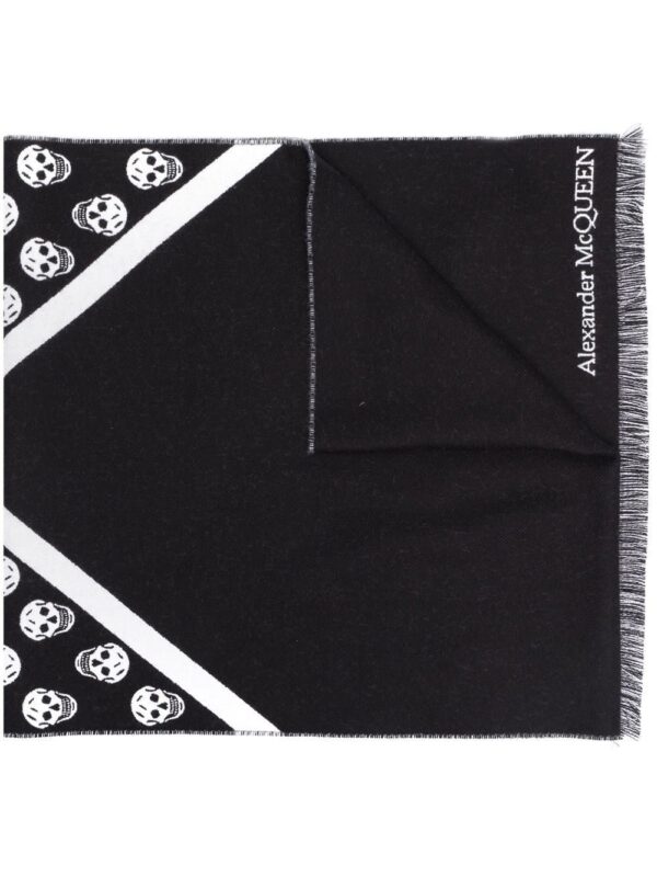 Alexander McQueen  skull-print wool scarf