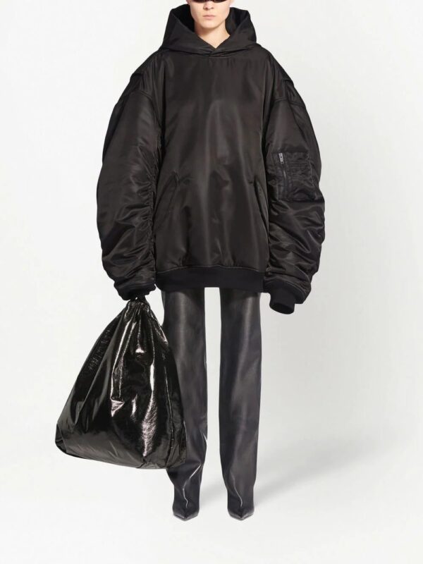 Balenciaga  oversized-cut bomber hoodie - Image 2