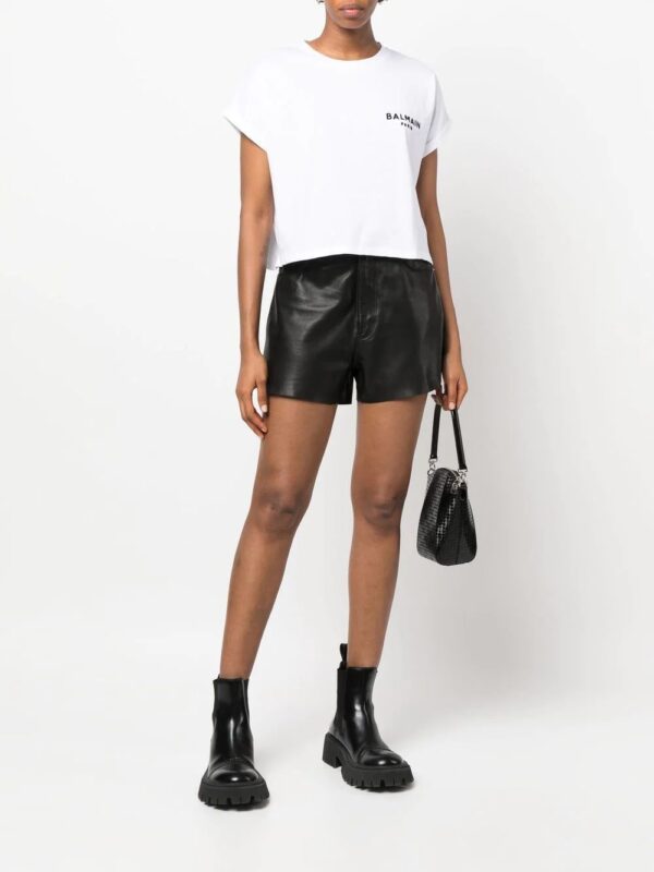 Balmain  logo-print cropped T-shirt - Image 2