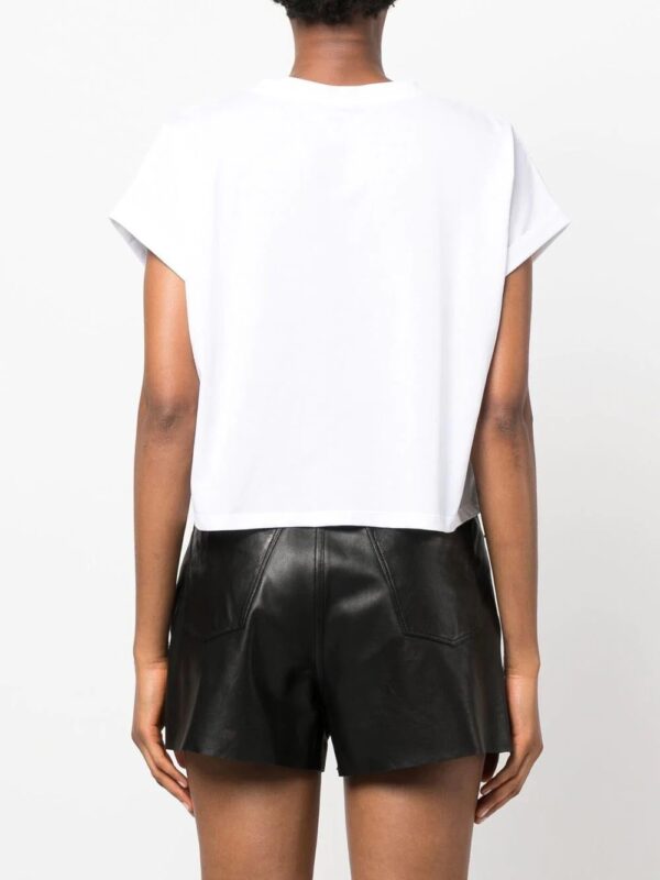 Balmain  logo-print cropped T-shirt - Image 4