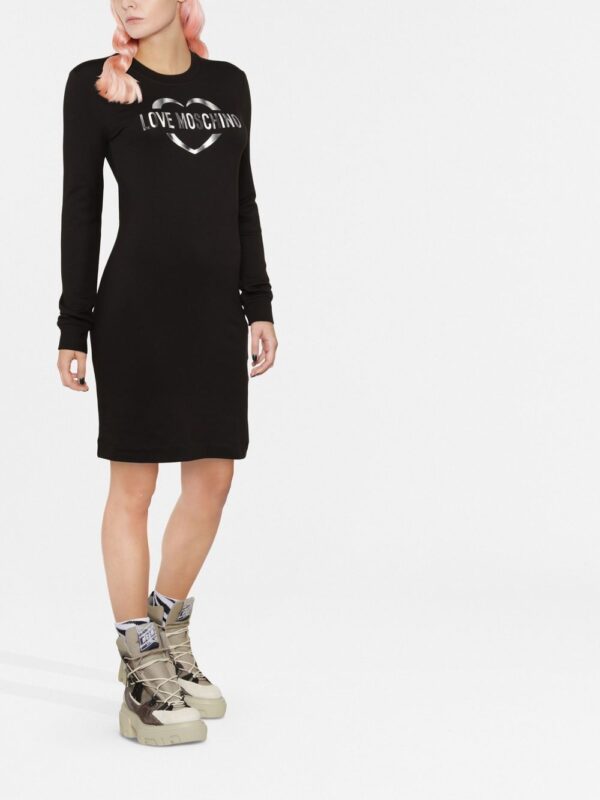 Love Moschino logo-print sweatshirt dress - Image 4