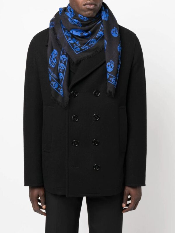Alexander McQueen  skull-print fringed scarf - Image 2