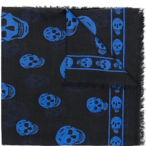 Alexander McQueen  skull-print fringed scarf