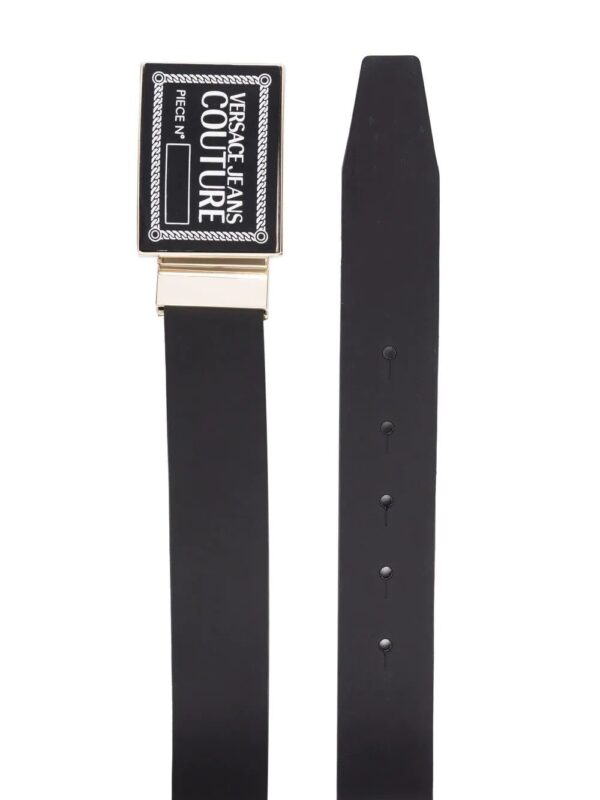 Versace logo-plaque leather belt - Image 2