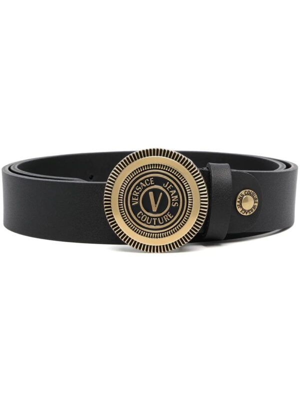 Versace V-emblem leather belt
