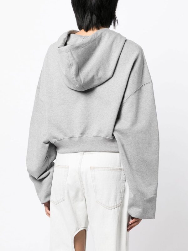 Off-White  logo-print cropped hoodie - Image 4